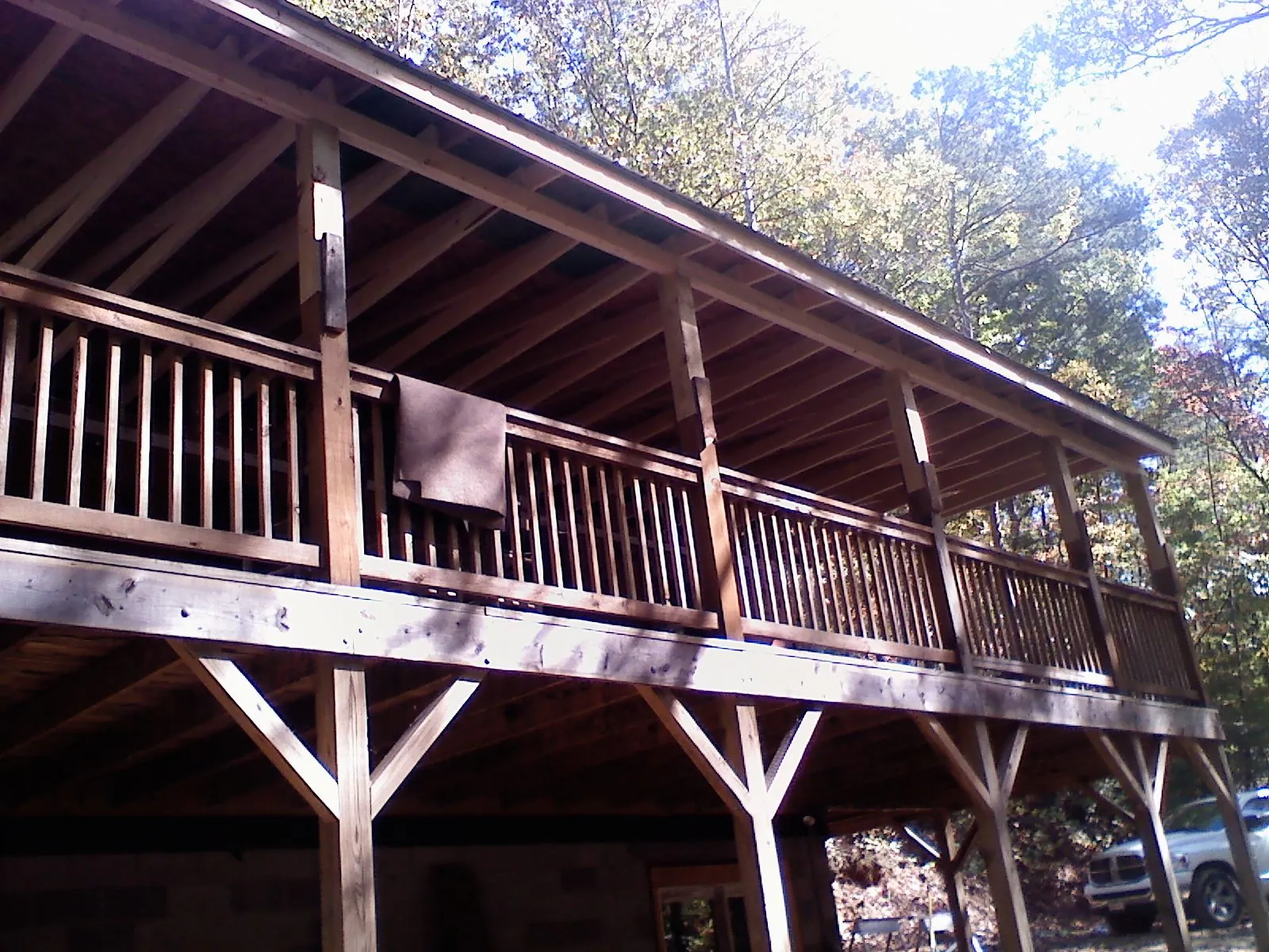 Timber framing under a new elevated porch and deck — Roof Leak Repair in Frazier Park by Roofing Brothers